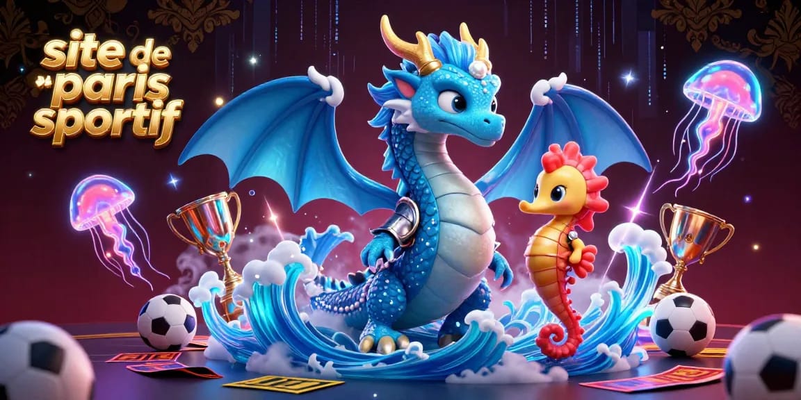 Pariez sur le site de paris sportif avec des dragons marins et des éléments de jeu vibrant.