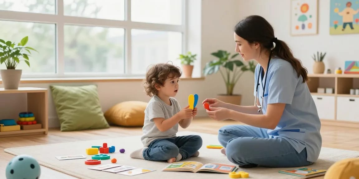 Engaging therapy session showcasing pediatric occupational therapy in Castle Hill speech and ot setting, promoting child development.