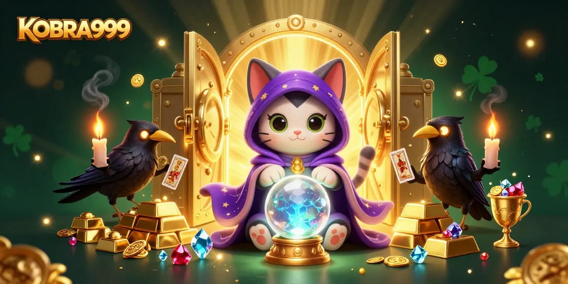 KOBRA999 enhances your winning potential with a mystical gaming atmosphere of fortune and luck.