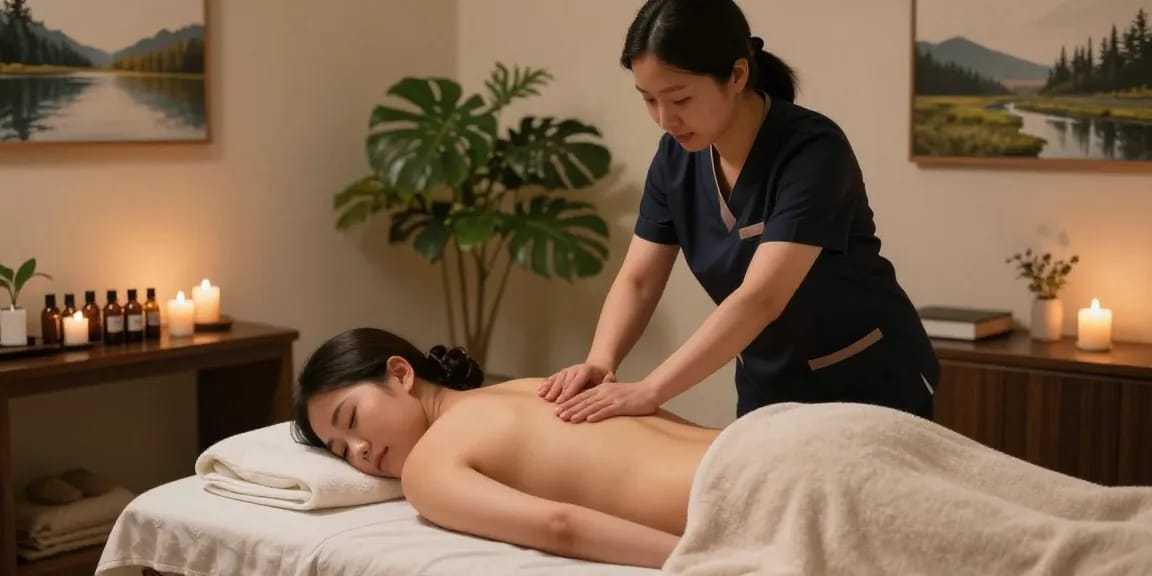Experience ultimate relaxation with 서울출장마사지 in a serene spa setting featuring a professional therapist and calming ambiance.
