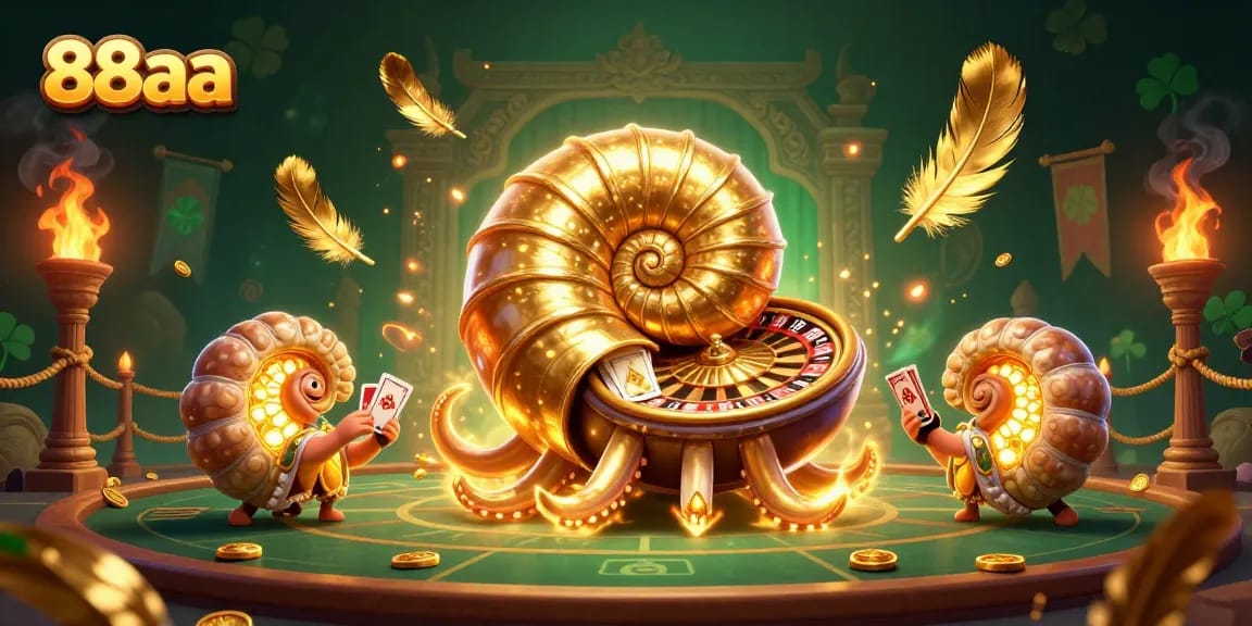 Engage in thrilling gameplay at 88aa with a spectacular nautilus roulette and vibrant casino scene.