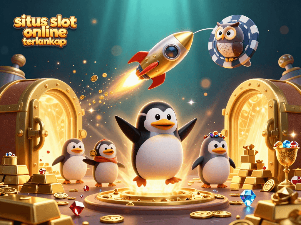 Mencoba menang di situs slot online terlengkap dengan karakter penguin emas dan banyak harta karun