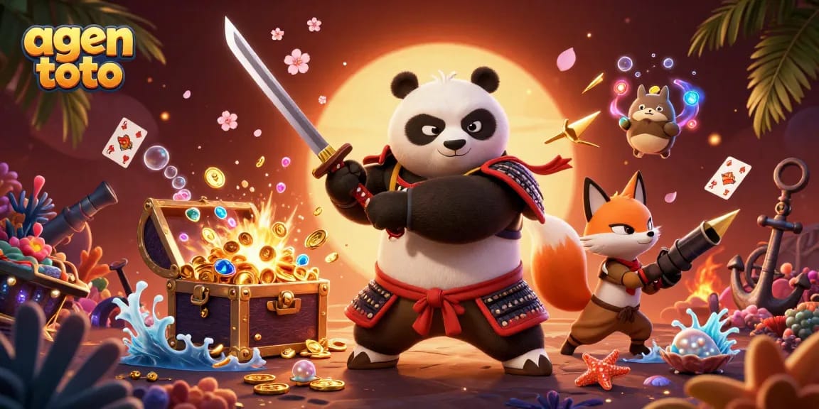 Experience excitement with agen toto, featuring vibrant characters in a dynamic casino setting.