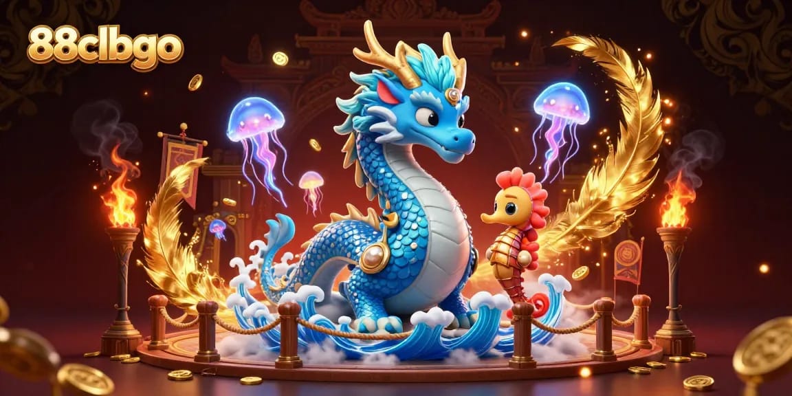Engage in thrilling moments at 88clbgo with the majestic dragon and seahorse knight.