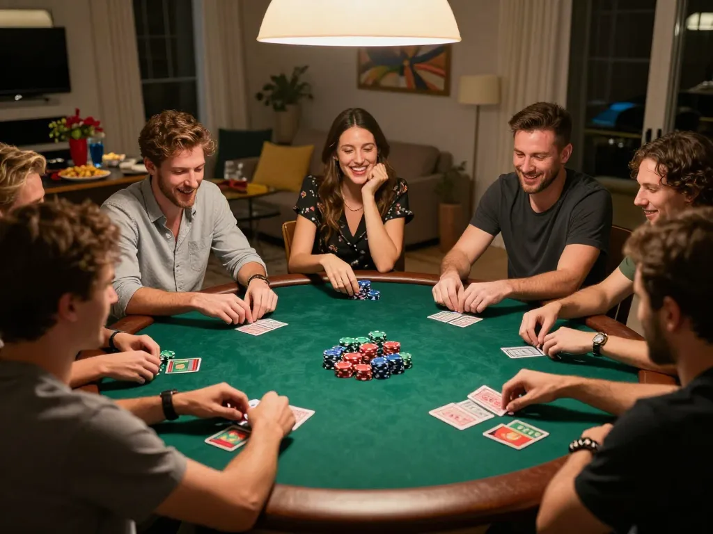 Cakhiatv hosts an engaging poker night with friends enjoying friendly competition and strategic gameplay