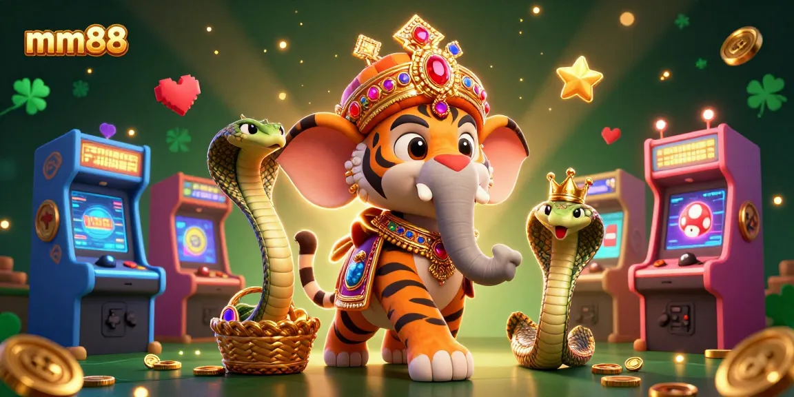 Experience thrilling mm88 gaming with a vibrant maharaja and booth casino elements.