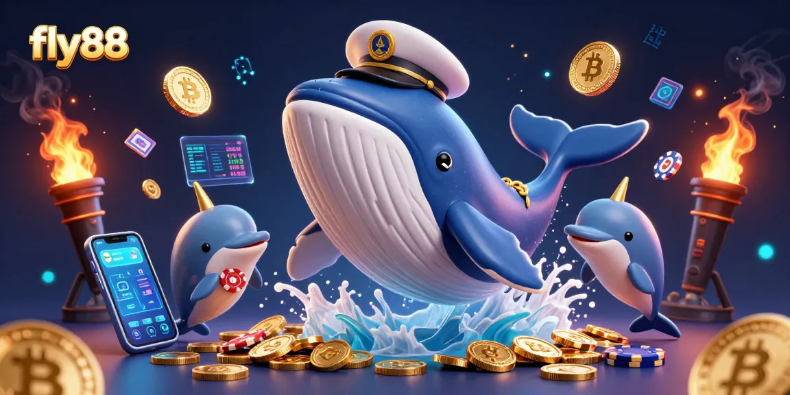 Experience thrilling gaming with fly88's vibrant characters and casino elements in a dynamic digital scene.