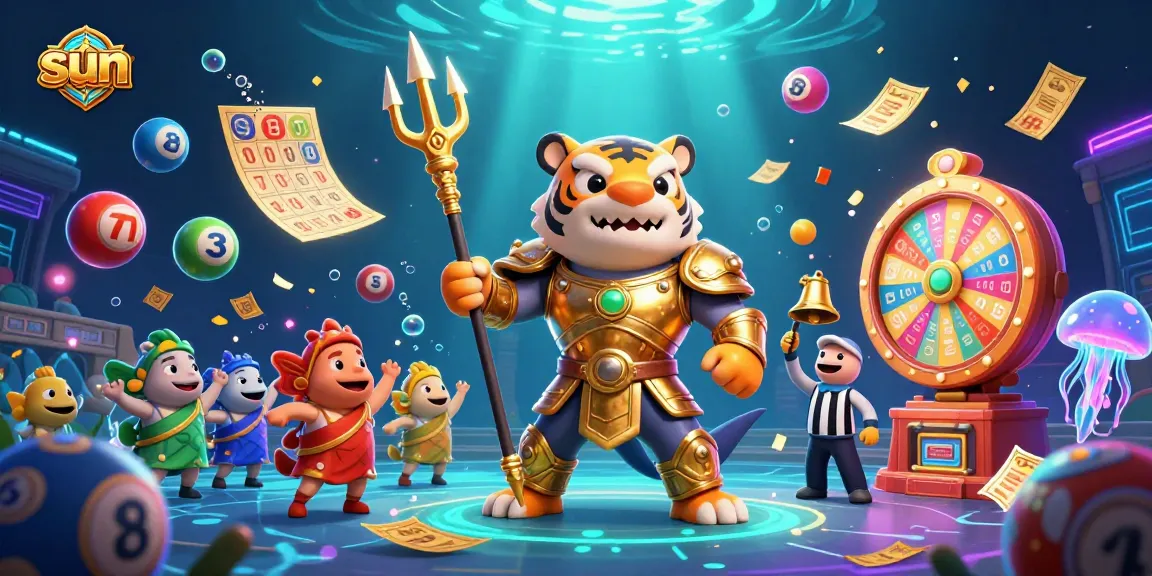 Experience thrilling gameplay at sun-themed casinos with a vibrant underwater scene featuring a golden shark warrior.