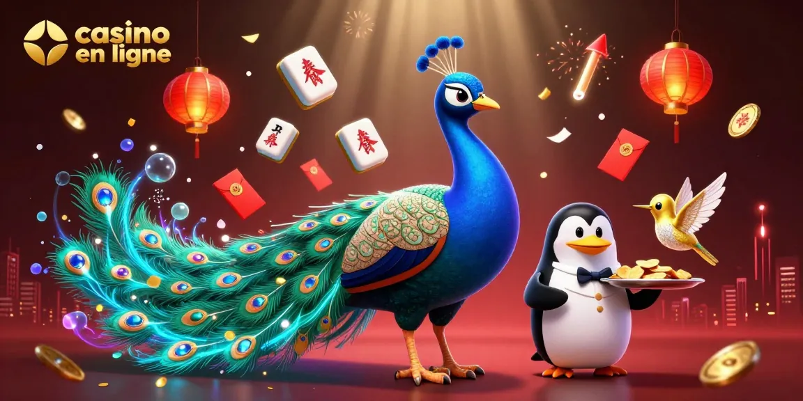 Gagnez dans un casino en ligne avec des personnages colorés et des éléments de jeu festifs.