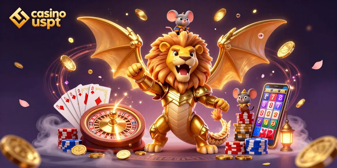 Giocatori nel casino usdt festeggiano vittorie con monete d'oro e giochi d'azzardo scintillanti.