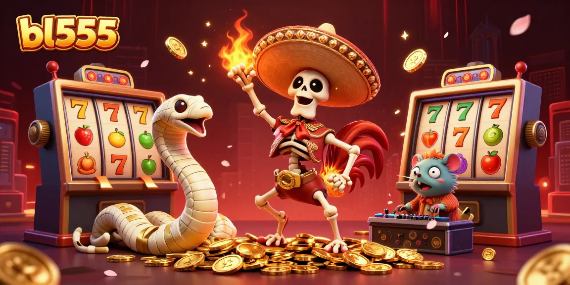 Experience the winning thrill at bl555 with a vibrant casino scene featuring dynamic characters and overflowing jackpots.