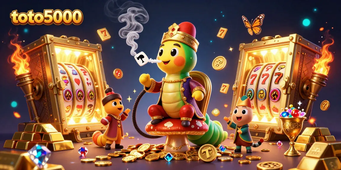 Experience casino thrills with toto5000, as the vibrant caricature of a caterpillar sultan enchants players.
