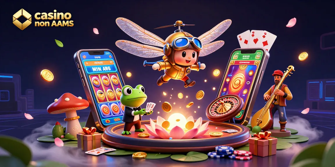 Gioca nei migliori casino online non AAMS con un pilota e croupier in un'illustrazione vivace