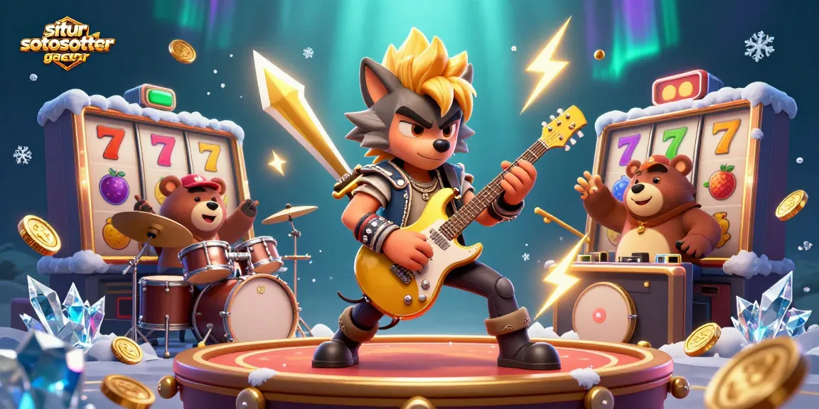 Experience exciting wins at situstotoslottergacor with vibrant 3D slot and rock star graphics!