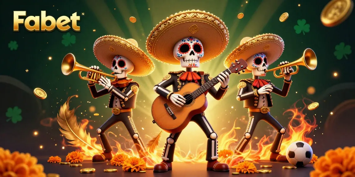 Fabet sports betting skeleton band celebrates winning with vibrant colors and dynamic scene