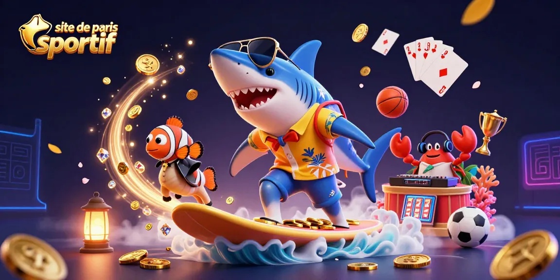 Faites l'expérience du site de paris sportif avec un requin marteau vibrant et des éléments de paris sportifs.