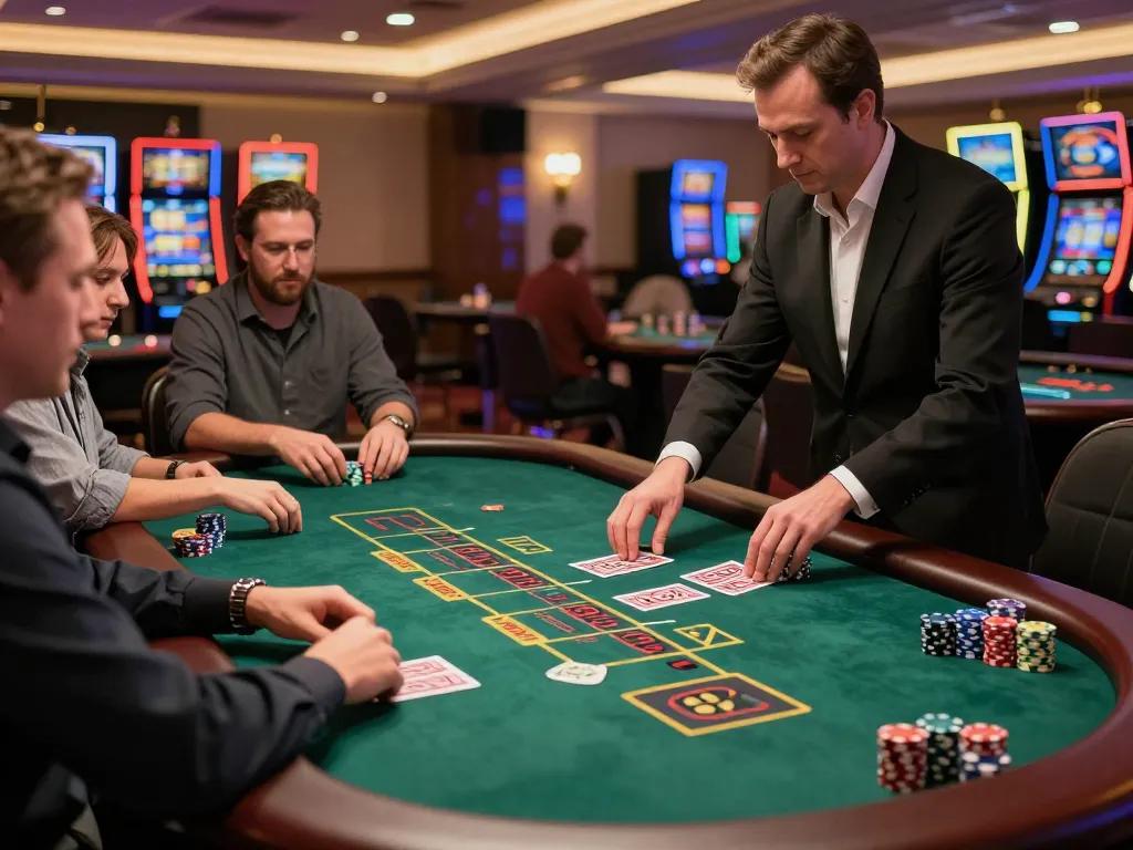 Pemain menikmati permainan blackjack yang dinamis yang menunjukkan suasana menarik dan strategi rokok88
