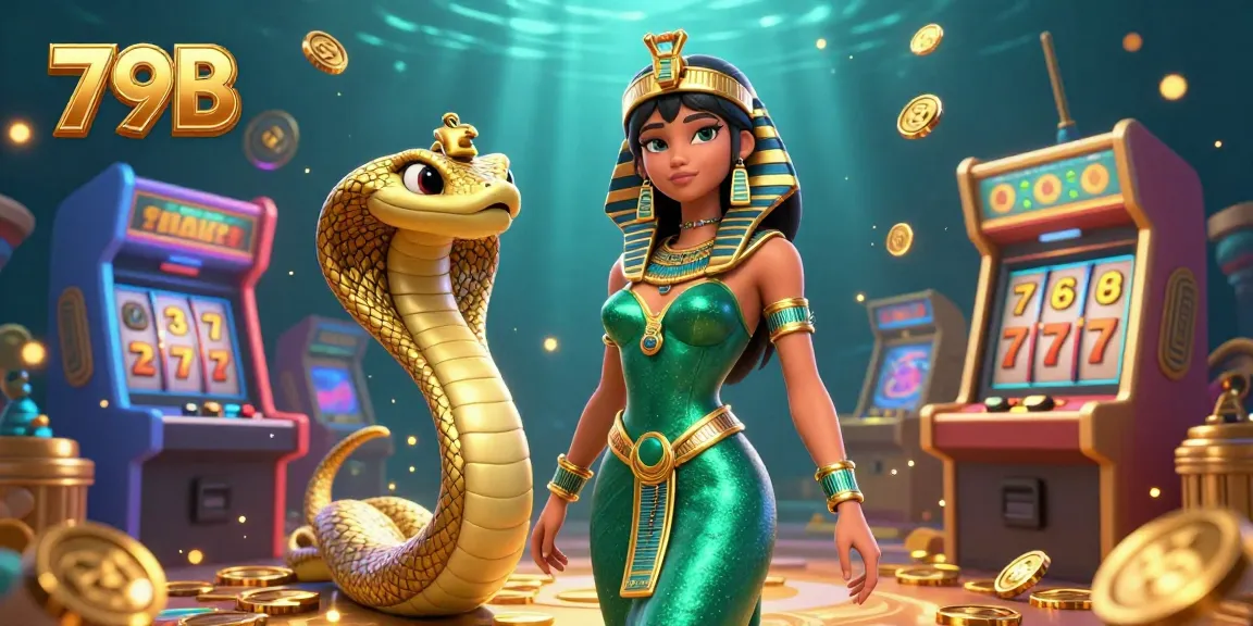 Engage in thrilling gameplay with the vibrant 79B casino scene featuring slots and exciting elements in a dazzling environment.
