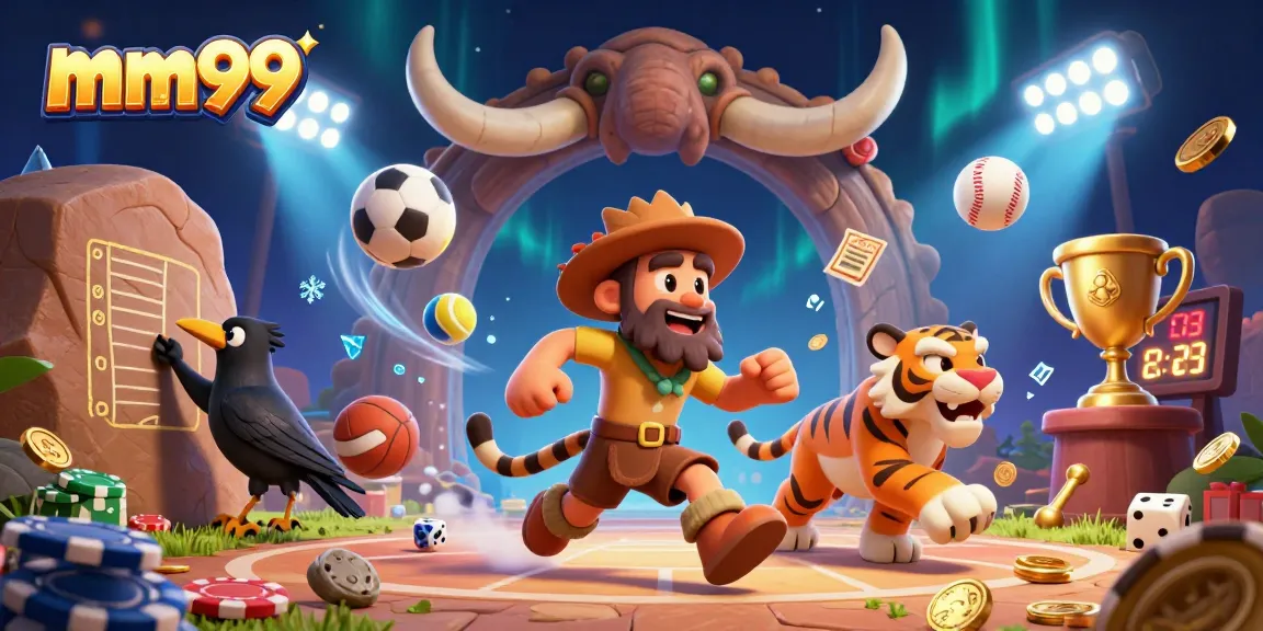 Experience vibrant action at mm99 with a prehistoric casino, sports excitement, and golden rewards!