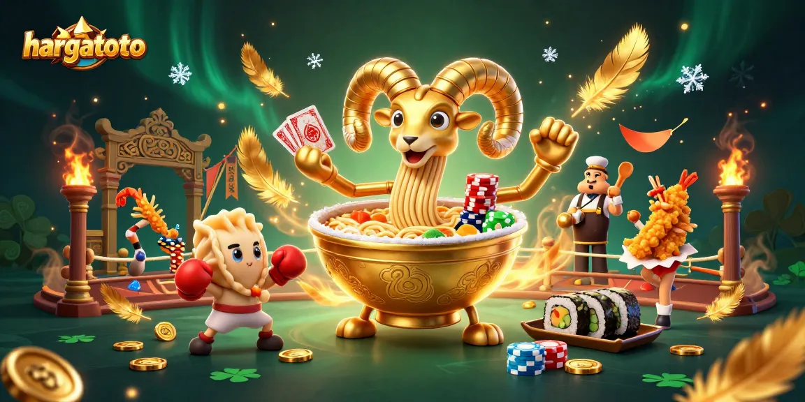 Engage with hargatoto's thrilling casino experience featuring vibrant characters in a dynamic setting.