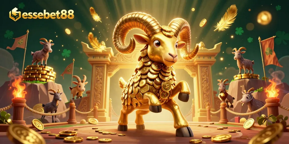 Experience the thrill of winning at essebet88 with an epic casino-themed 3D scene.