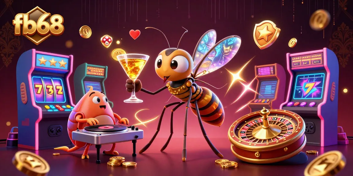 Experience the excitement of fb68 with a vibrant 3D casino scene featuring playful characters and dynamic game elements.