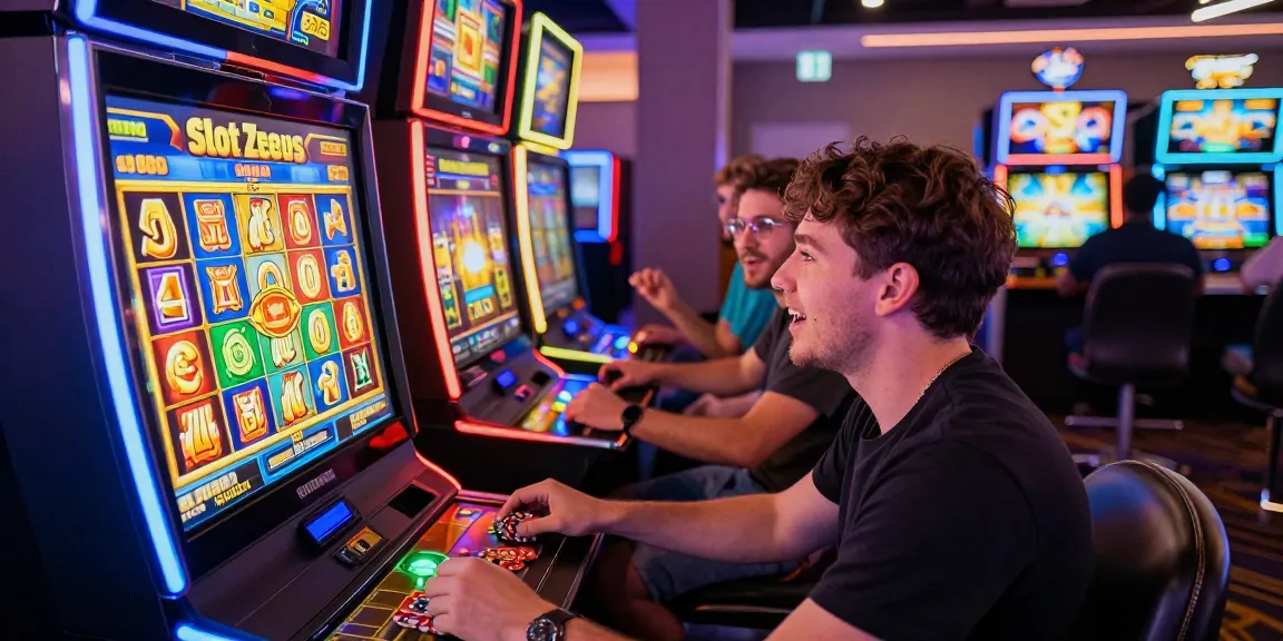 Exciting Slot Zeus gaming scene with player enjoying vibrant digital slot machine interface and colorful atmosphere.