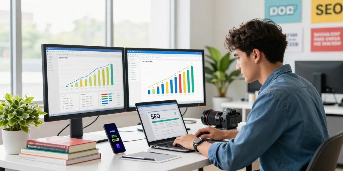 Analyzing backlinks data on a digital marketing SEO workspace with graphs and tools.