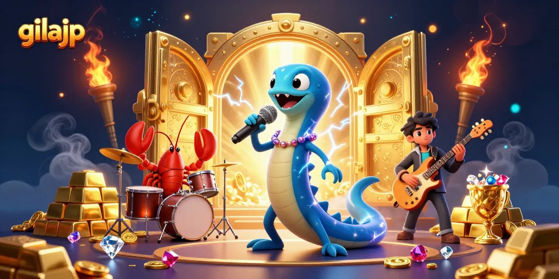gilajp menghidupkan suasana kasino bawah laut dengan penampilan seahorse dan lobster dalam konser yang spektakuler