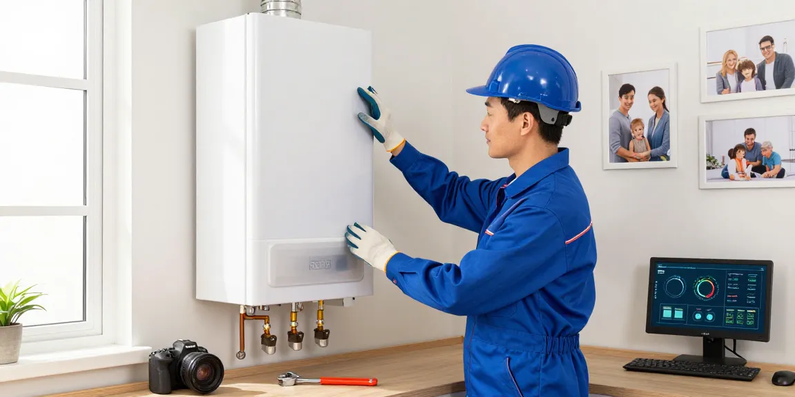 Expert boiler repair in Belfast by skilled technician ensuring efficiency and safety.