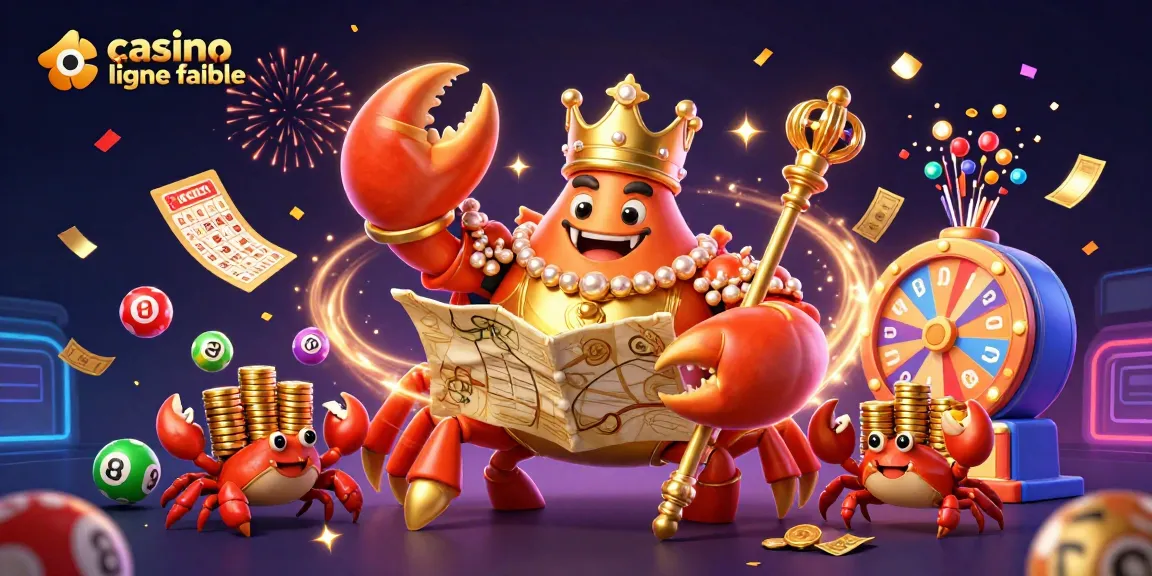 Jouez au casino en ligne fiable avec une ambiance festive et des éléments de loterie colorés qui vous entourent.