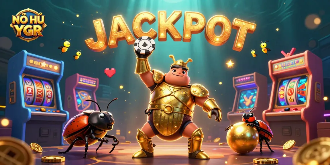 NỔ HŨ YGR's thrilling jackpot environment features colorful slot machines with vibrant game elements.