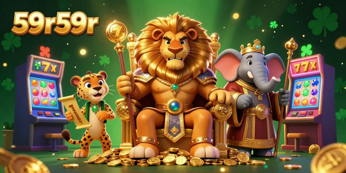Engage with the thrilling world of 59r59r in this vibrant online casino illustration featuring regal characters.