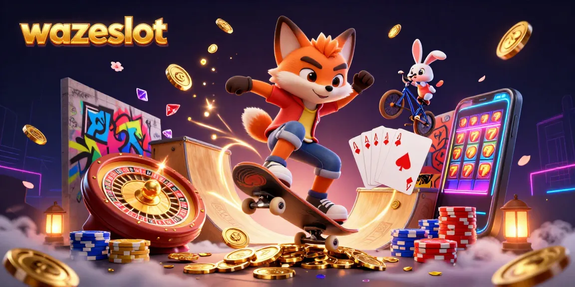 Experience thrilling wins at wazeslot with dynamic slots and casino games illustrated in 3D.