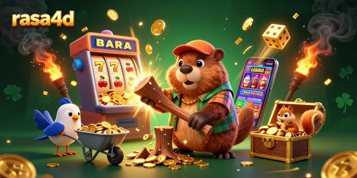 Raih kemenangan besar di rasa4d dengan beaver pemotong pohon menghasilkan uang logam emas!