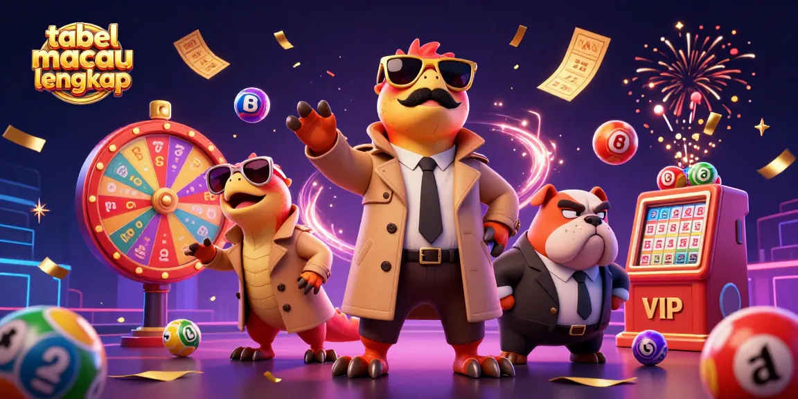 Engage with tables featuring lengkap macau insights and dynamic lottery elements in an animated casino scene.