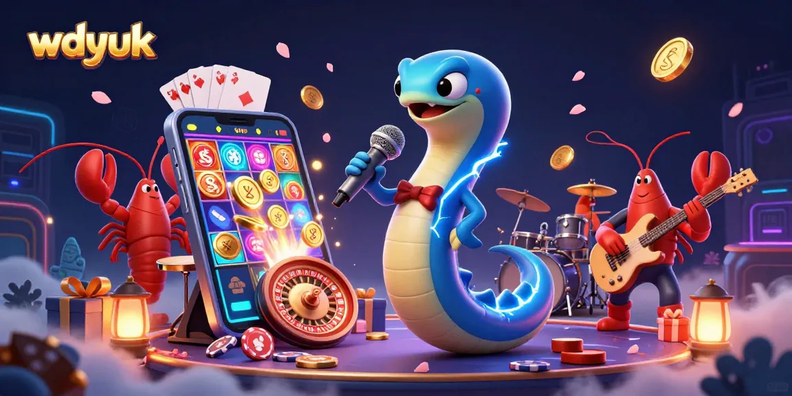 Experience the excitement of wdyuk with a DJ eel in an underwater casino, surrounded by vibrant gambling elements.