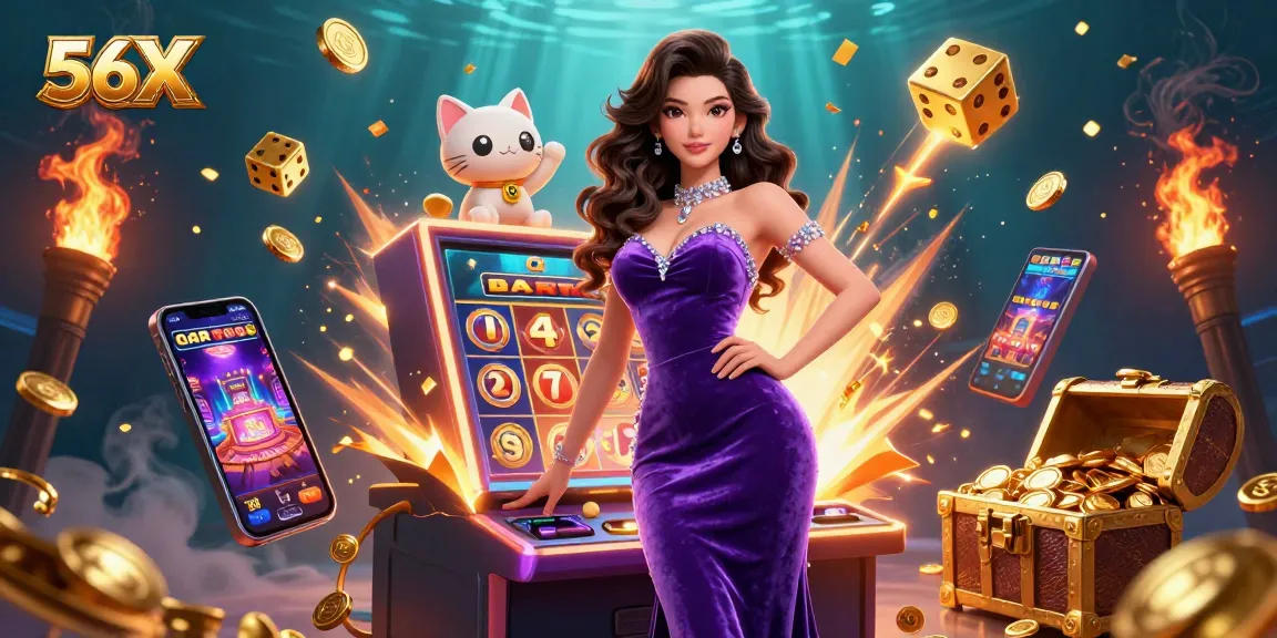 56X offers an engaging casino experience with a jackpot theme exploding in coins and excitement.