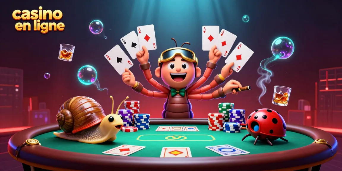 Des cartes distribuées par le revendeur millipède dans un casino en ligne, ambiance électrisante.