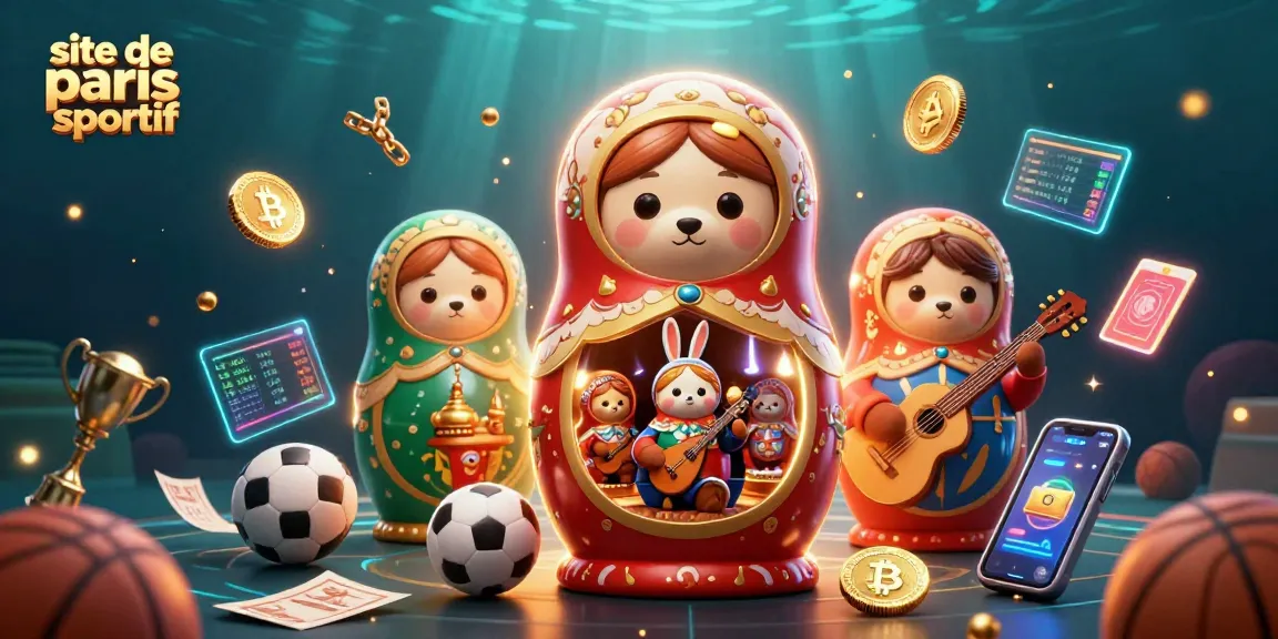 Découvrez le site de paris sportif avec des ours Matryoshka et des éléments de paris autour