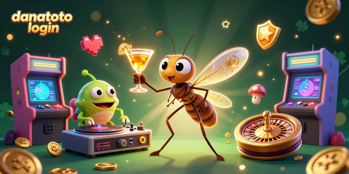 Engage with the danatoto login experience featuring a lively casino mascot in a vibrant game setting.
