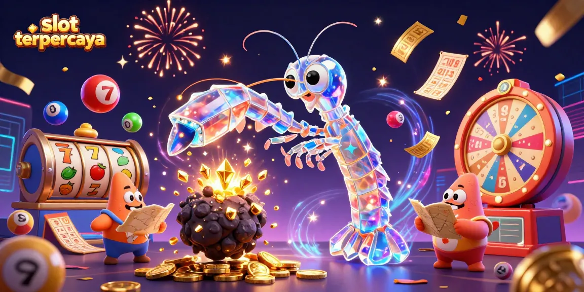 Immerse in a winning adventure with slot terpercaya, featuring vibrant characters, casino elements, and dynamic energy.