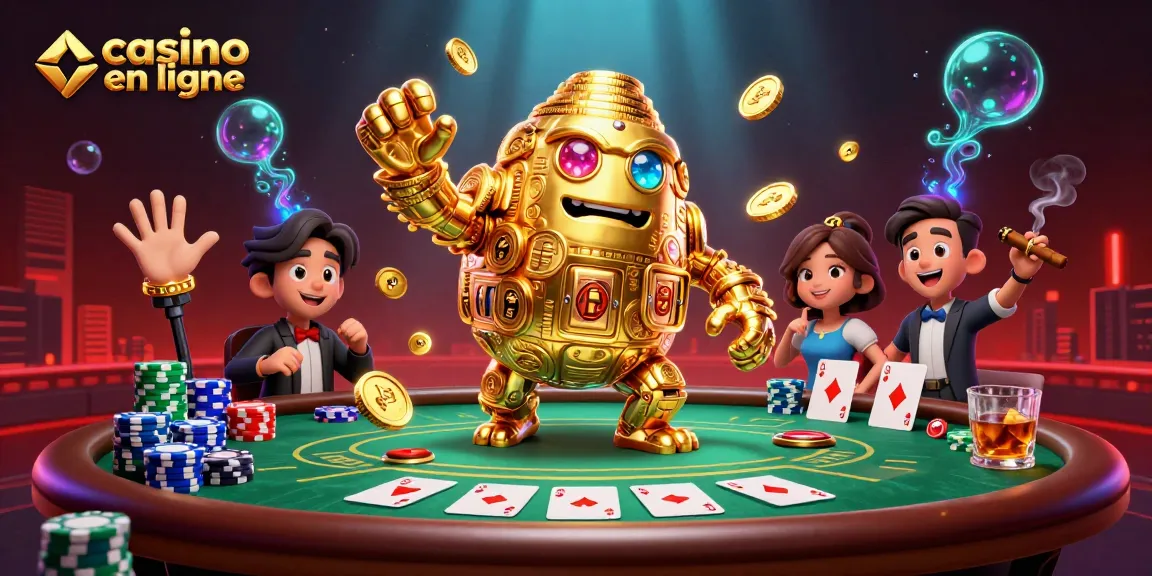 Jouez sur un casino en ligne avec un golem d'or et des cartes de poker fascinantes