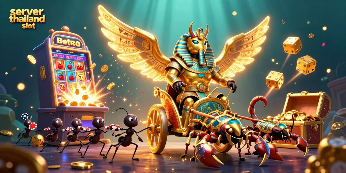Experience exciting gameplay with server thailand slot in this vibrant 3D casino illustration.