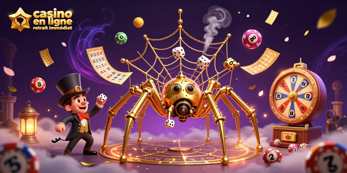 Jouer au casino en ligne retrait immédiat avec une araignée steampunk et des balles colorées !