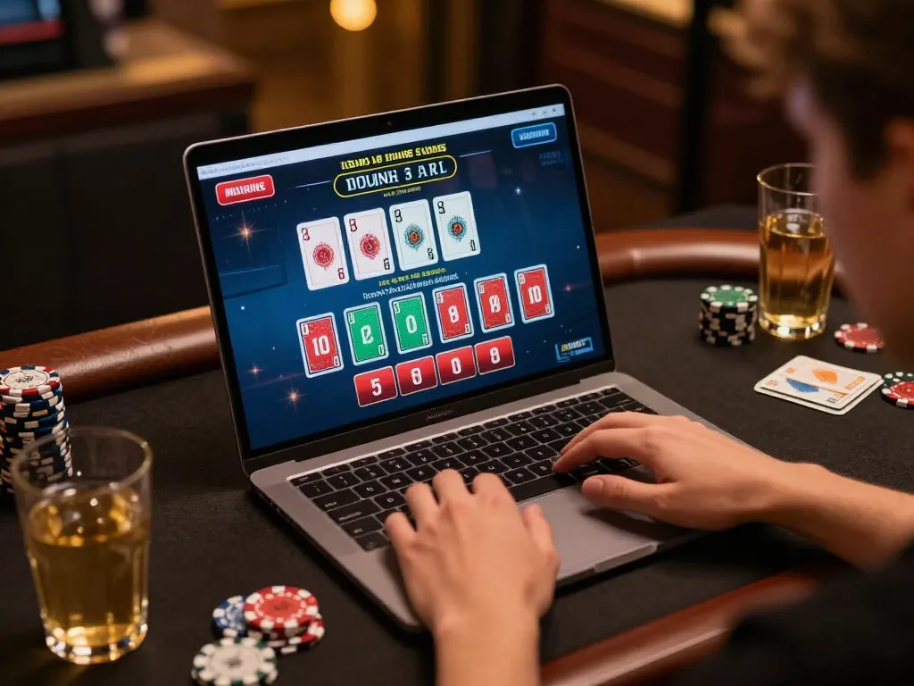 Engage with fly88 through live blackjack on a stylish laptop setup for ultimate strategy.