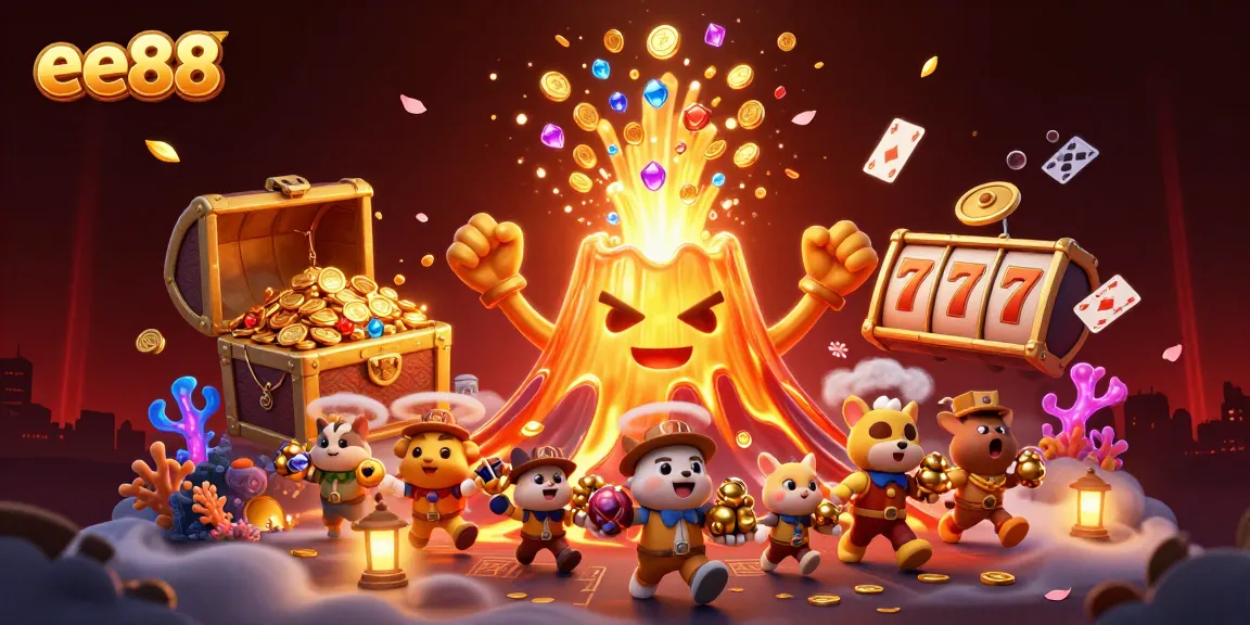 Experience the thrilling adventure of ee88 with exploding treasure and vibrant casino elements.
