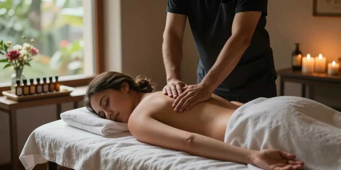 Massage therapy session showcasing Swedish massage techniques and a serene spa atmosphere.