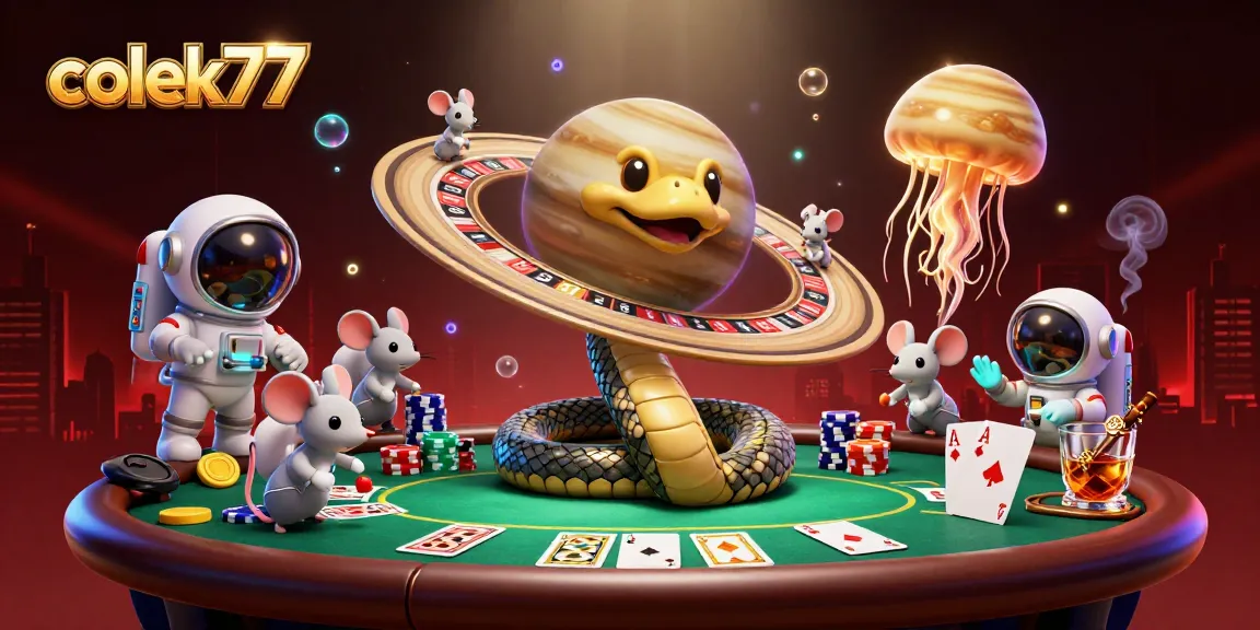 Experience thrilling betting action with colek77 as mice wager on a roulette-style Saturn ring.