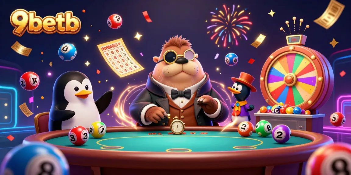 Experience exciting gameplay at 9betb with vibrant characters and dazzling elements in this dynamic casino scene.